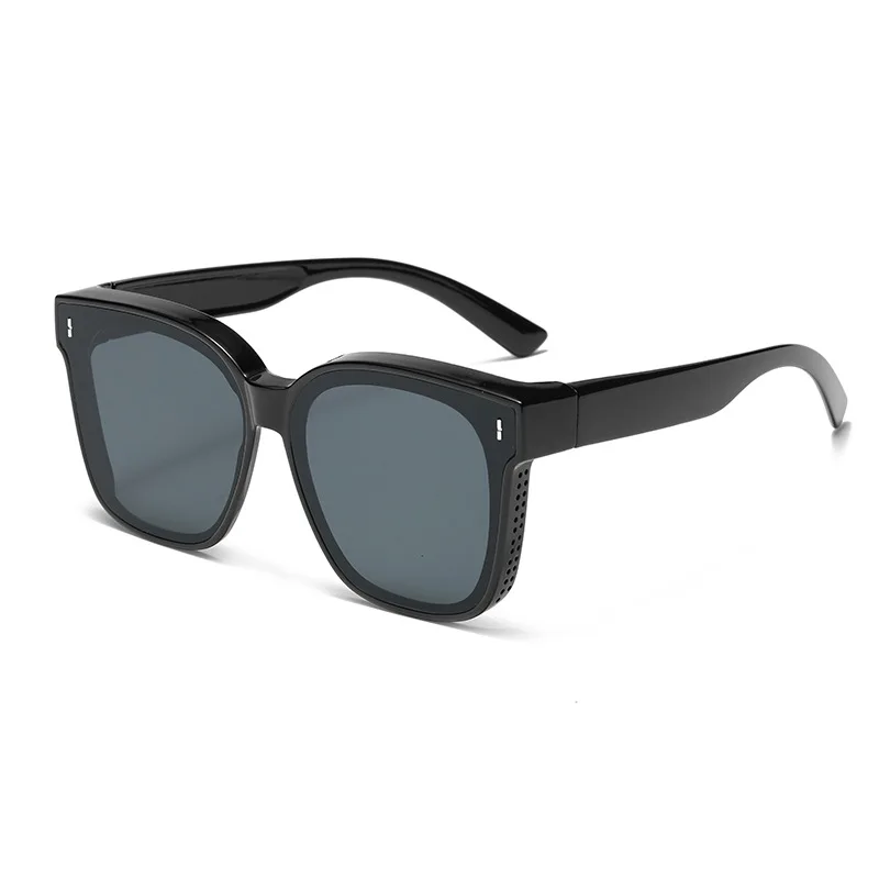 Fashion Square Polarized Sunglasses Cover Over Myopia Prescription Glasses Portable Men Women Vintage Fishing Driving Eyewear - Image 2