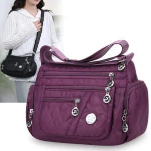 Casual Crossbody Bag, Durable Oxford Fabric, Adjustable Shoulder Straps, Multiple Pockets, Fashionable and Versatile.