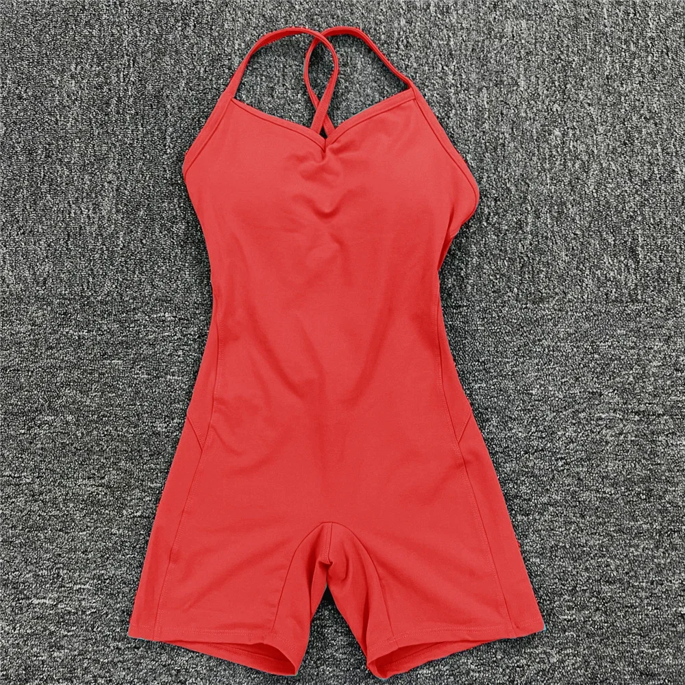 Women Athleisure Fitness Bodysuit 2025 Backless One Piece Yoga Jumpsuit Sports Gym Workout Clothes for Women Tights Active Wear - Image 22