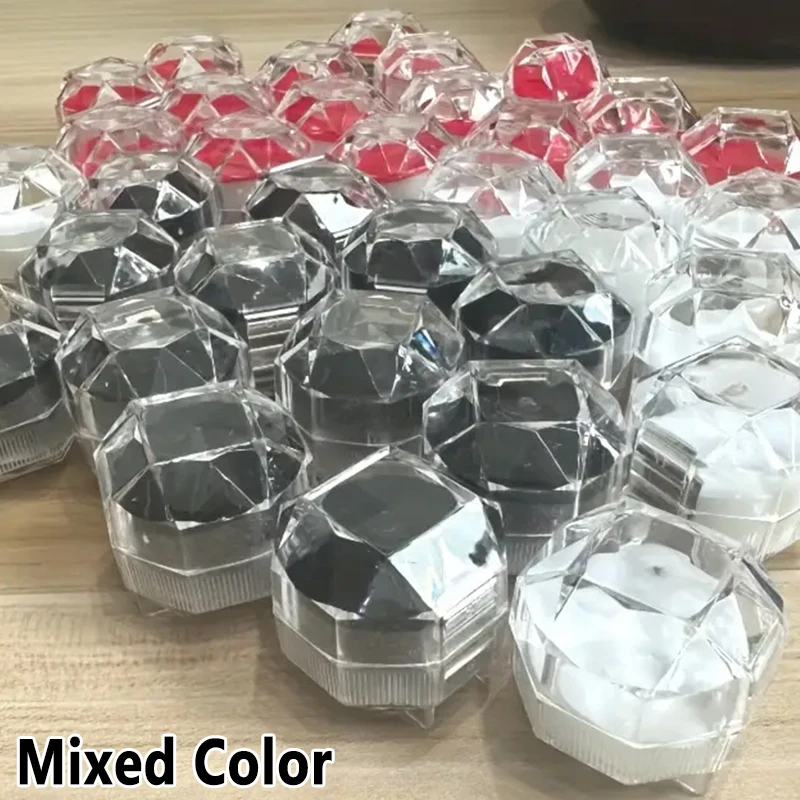 1/50pcs Crystal Transparent Rings Earrings Display Boxes Wedding Ring Box Jewelry Boxes and Packaging Jewelry Organizer Gift Box - Image 10