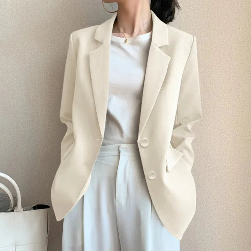 I DO: 01-05 00:14:45 Women Jacket New in Korean Fashion Small Suit Top Brown Suit Coat Clothes Loose Straight Temperament Slim B - Image 3