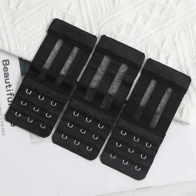 3 Pieces 3 Rows with 3 Hook Extension Straps Comfortable Adjustable Bra Band Women Lingerie Underwear Bra Extender Accessories - Image 5