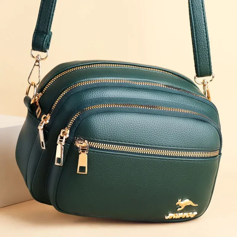 High Quality Soft Leather Purse Fashion Women Shoulder Messenger Bag Multi-pocket Wear-resistant Bag Luxury Ladies Handbag Sac - Image 2