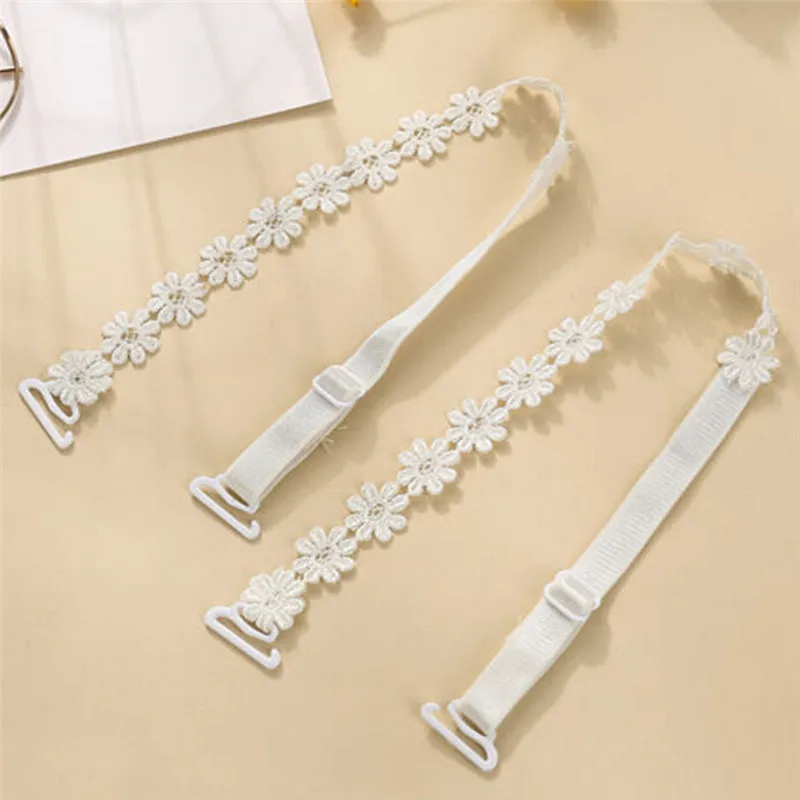 Women Elastic Bra Strap Bra Accessories Floral Lace Bra Strap Anti-slip Adjustable Belts Shoulder Strap for Bridal Wedding Party - Image 4