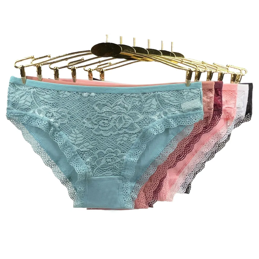 Moonflame 5 Pcs Underwear Girls Low Rise Cotton Briefs Sexy Lace Women's Panties - Image 13