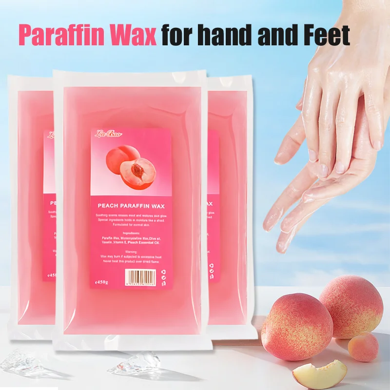 3/1Pcs Care Paraffin 200g/450g Moisturizing Hands and Feet Mask Peel Off SPA Restores Gloss Nourishing Hands and Feet - Image 4