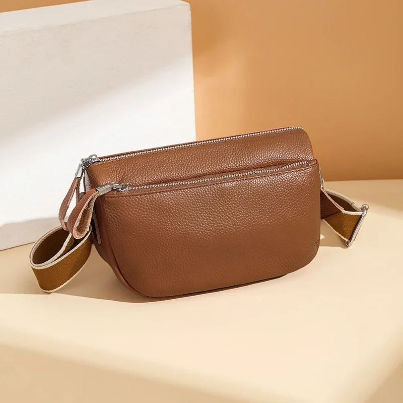 High Quality Cow Leather Handbag Multilayer Women Bag Luxury Genuine Leather Shoulder Crossbody Bag Female New Ladies Tote Sac - Image 8