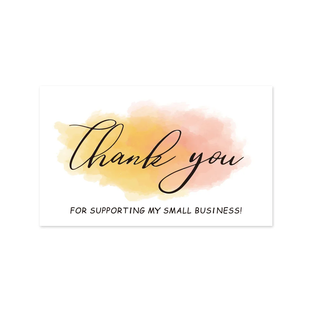 9.0x5.4cm Pink Black Foil Stamp Greeting Label Custom Thank You Cards For Small Bussiness Gift Box Decoration Packaging Supplies - Image 9