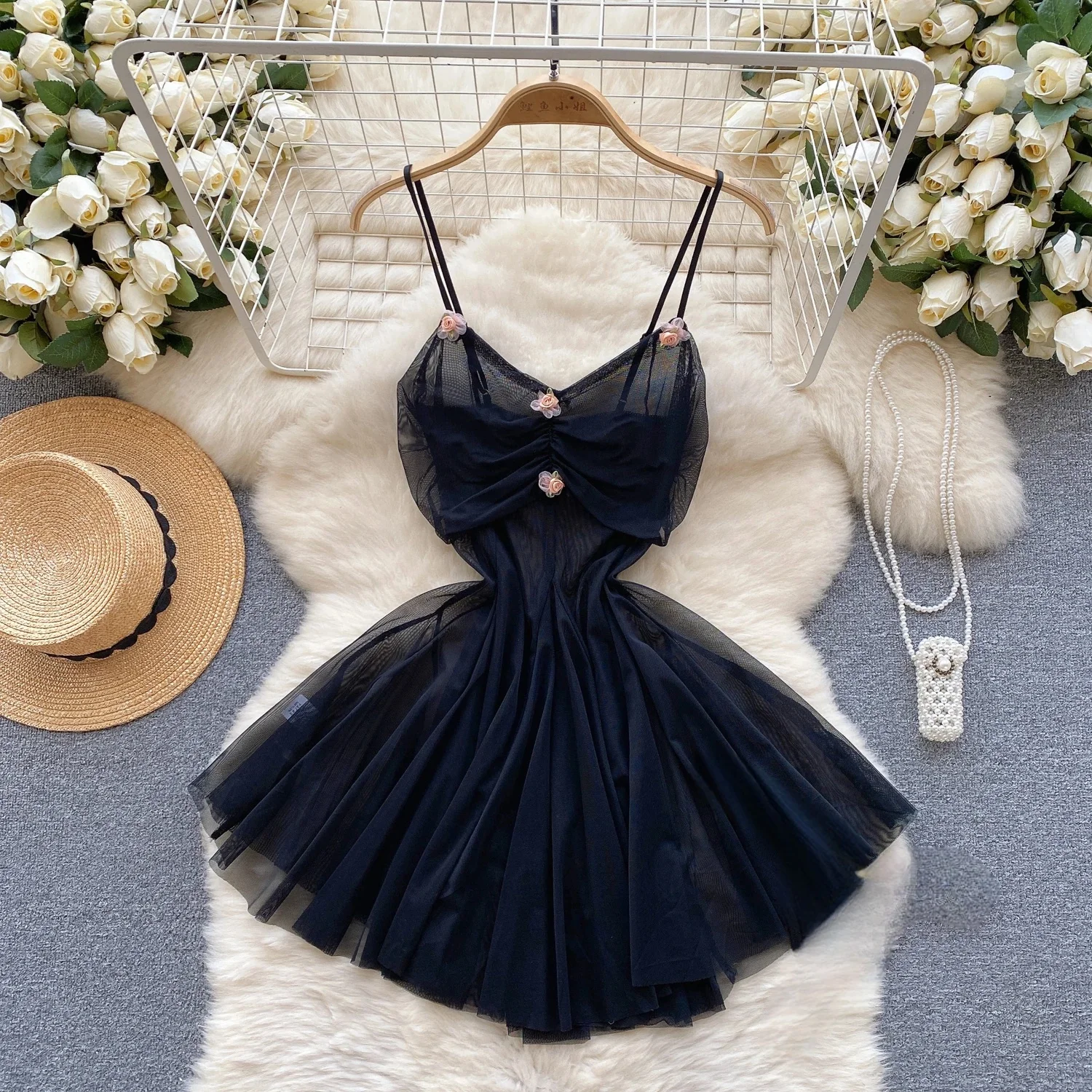 Women' Sexy Lace Camisole Slim Solid Color Sleeveless Bodysuit Erotic Lingerie V-Neck Ultra-Thin Pajamas Hollow Sheer Playsuit - Image 5