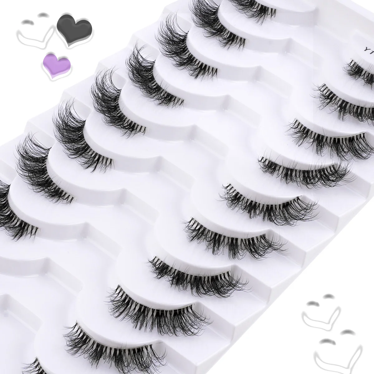 3/6/10 Pairs Wispy Half Eyelash Fluffy False Eyelashes Full Natural Long Mink Lashes Extension Makeup Handmade Cat Eye Faux Cils - Image 4