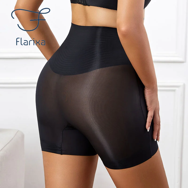 Flarixa Body Shapewear Woman High Waist Slimming Shorts Postpartum Abdomen Control Panties Ultra Thin Ice Silk Shaping Underwear - Image 6