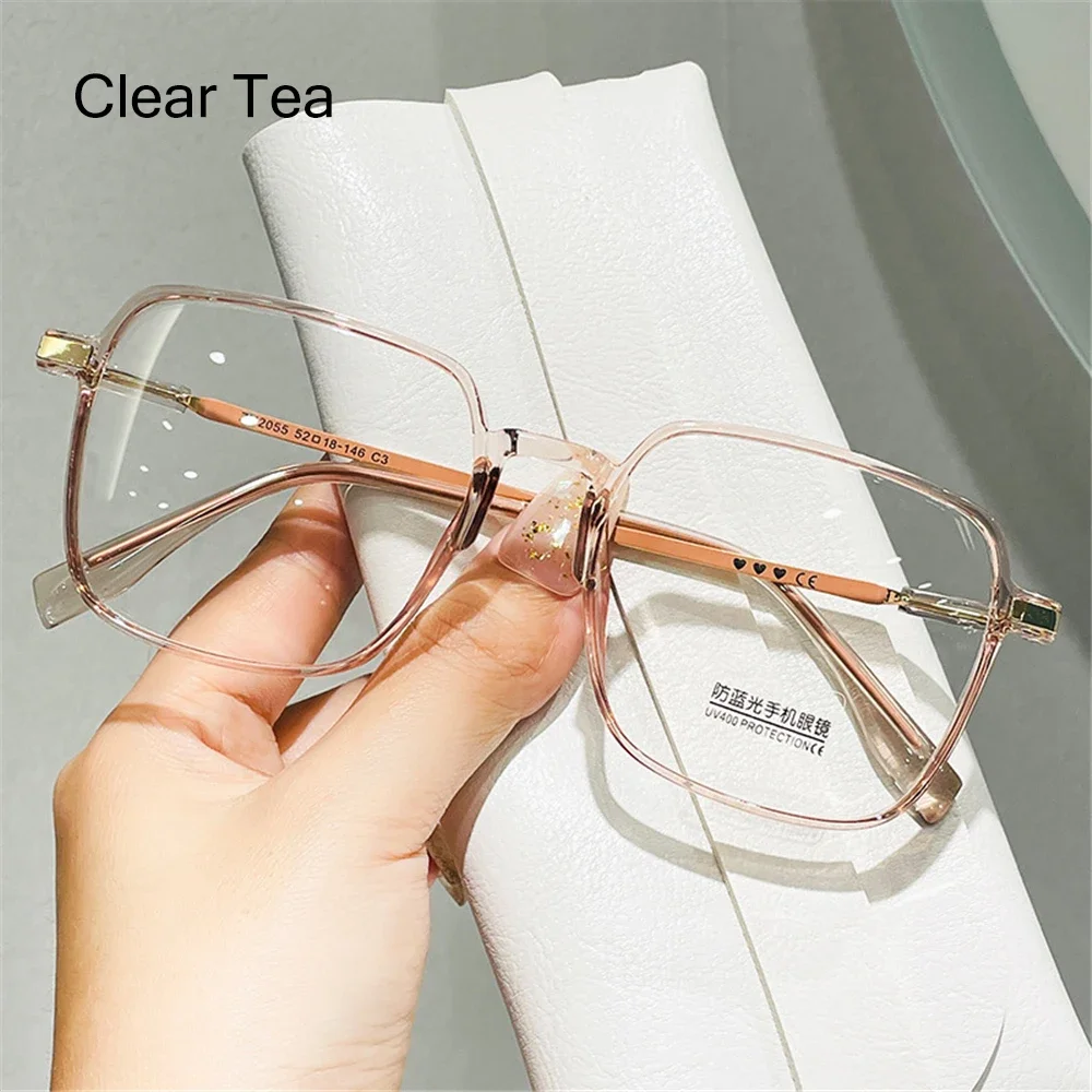 Retro Square Anti-Blue Light Glasses for Women Stylish Clear Frame Anti Radiation Glasses Transparent gafas de sol - Image 15