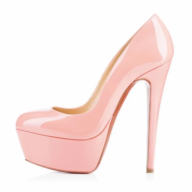 New Women Pumps Extremely High Heels Shoes14cm Sexy Patent Leather Woman Wedding Party Shoes Platform Stiletto Red 817-9PA - Image 10