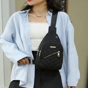Breast bag women casual fashion nylon fabric bag lightweight crossbody bag women's backpack