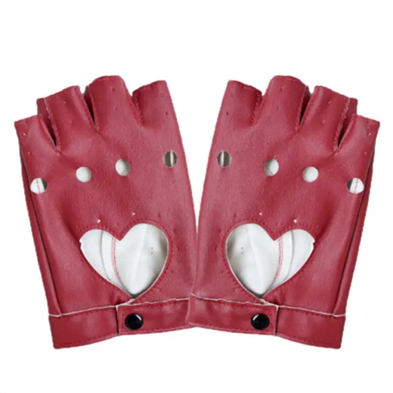 Fashion Half Finger Driving Women Comfortable Gloves PU Leather Fingerless Gloves For Women Black Red White Punk Glove - Image 5