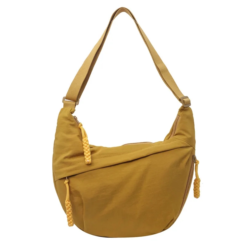 Leisure Crossbody Hobo Bag with Large Capacity Versatile and Niche Design Nylon Shoulder Bag Student Class Mailman Bag - Image 11