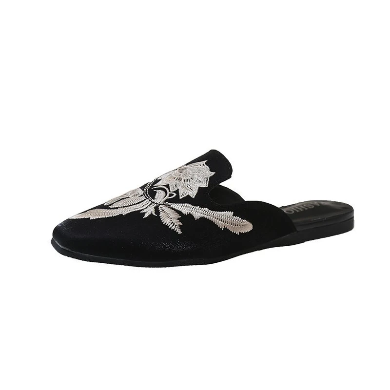 New Chinese Embroidered Baotou Half Slippers for Women, Spring and Summer Retro Cool Dragging Shoes for Women, Outdoor Shoes - Image 16