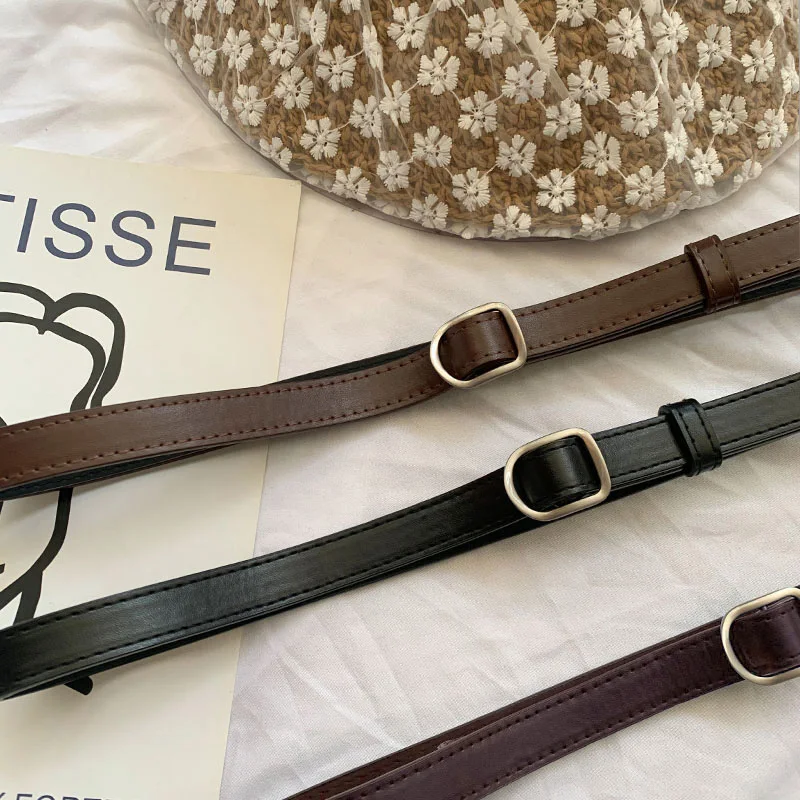 Luxury Leather Women Belts New PU Simple Metal Buckle Belt Girls Dress Jean Pants Waistband Belts for Lady Designer Brand - Image 6