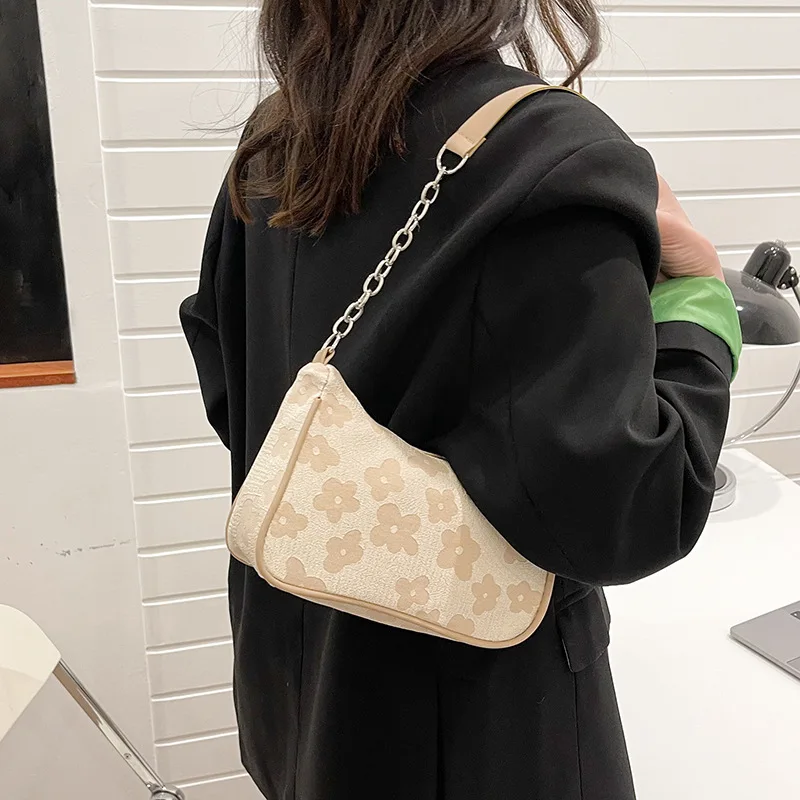 Fashion Felt Shoulder Bags for Women Small Casual Underarm Bag Female Hand Crossbody Bags for Women - Image 2