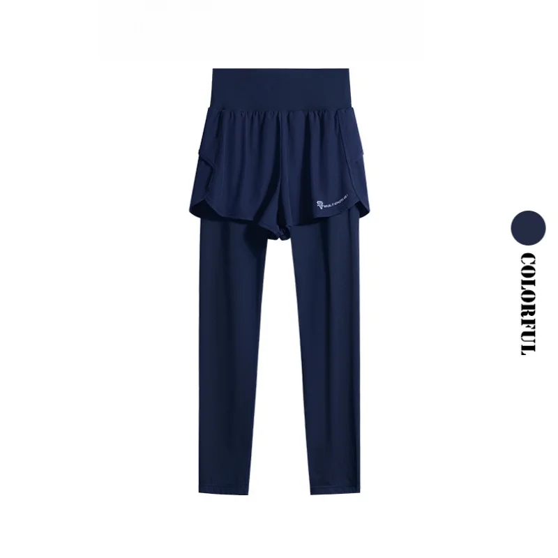DRUR Women Gym Cropped Trousers Summer Lightweight 2 in 1 Yoga Pants Female High Waist Sports Leggings Fitness Running Tights - Image 9
