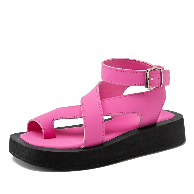 AIYUQI Sandals Women Genuine Leather 2025 Summer New Clip Toe Sandals Ladies Roman Women Shoes Muffin Sandals WHS MTO - Image 7