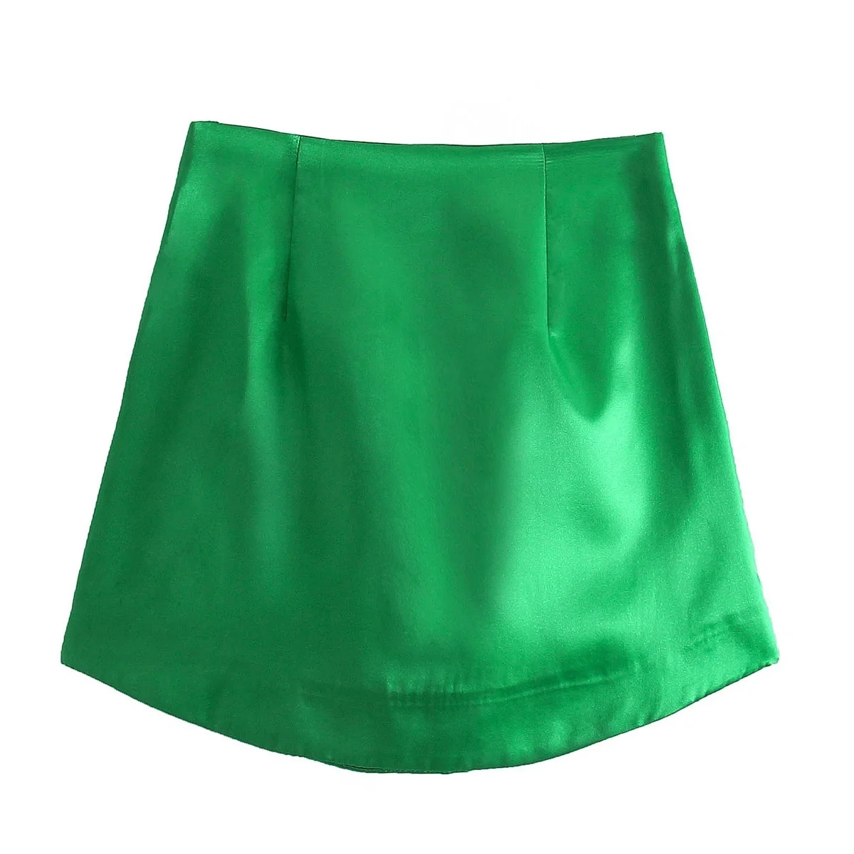 Willshela Women Fashion Purple Satin Mini Skirt High-waist Side Zipper Chic Lady Woman INS style Soft Short skirts - Image 9