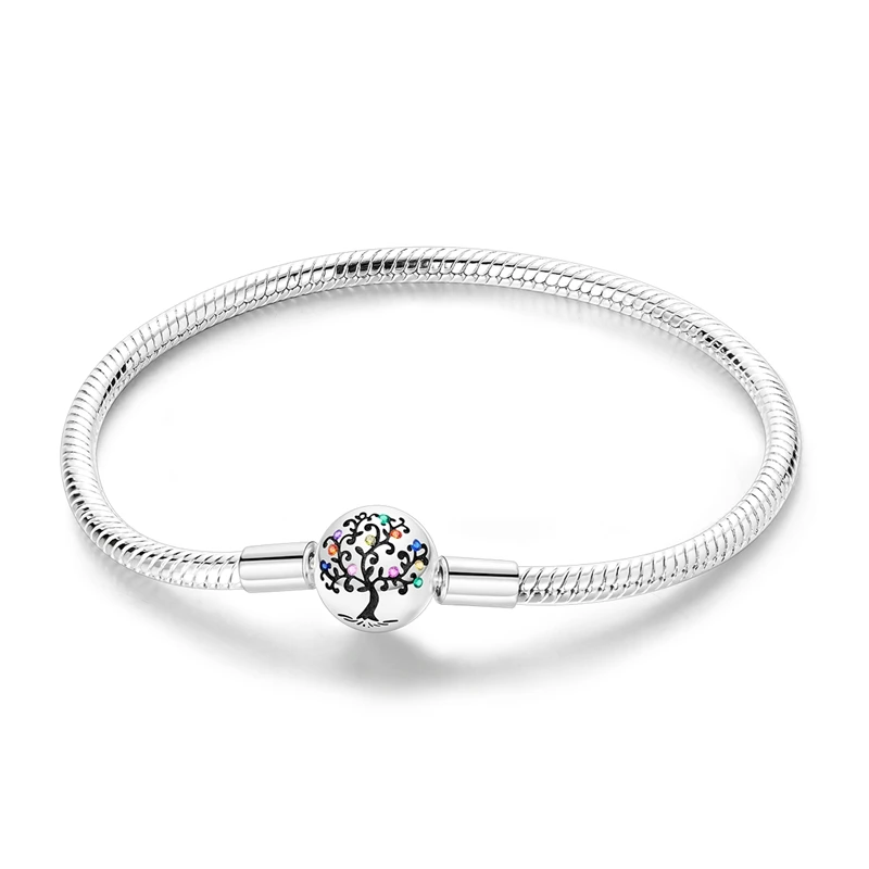 17-20CM Original 925 Sterling Silver Bracelets Clover Butterfly Cross Heart Bracelet Fit DIY Charms Beads Fashion Women Jewelry - Image 18