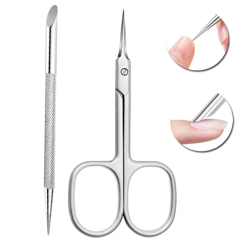 Professional Russian Manicure Scissors Cuticle Regrowth Cut Curved Tip Nail Pedicure Grooming Stainless Steel Dead Skin Remover - Image 9