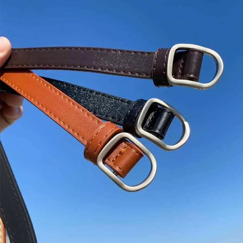 Luxury Leather Women Belts New PU Simple Metal Buckle Belt Girls Dress Jean Pants Waistband Belts for Lady Designer Brand - Image 2