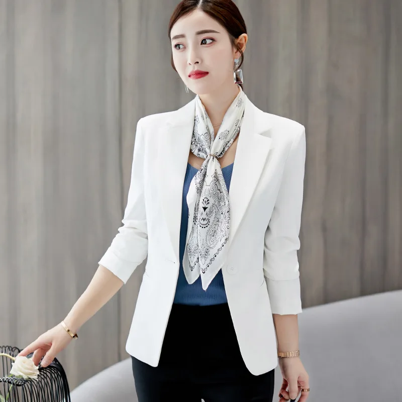Royal Blue Suit Jacket Women's Stylish Slim Coat New Fall Women Blazer Pink, Red, White, Black Girl Tops Reefer Jackets - Image 4