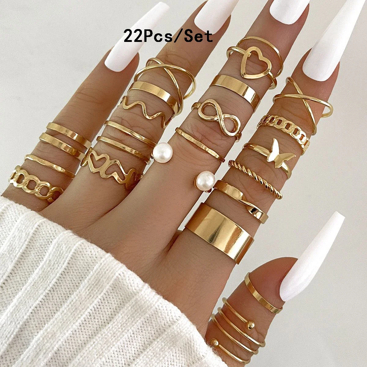 30Pcs Bohemian Geometric Knuckle Rings Set For Women Gold Silver Color Finger Ring Girls Fashion Party Jewelry Accessories - Image 8