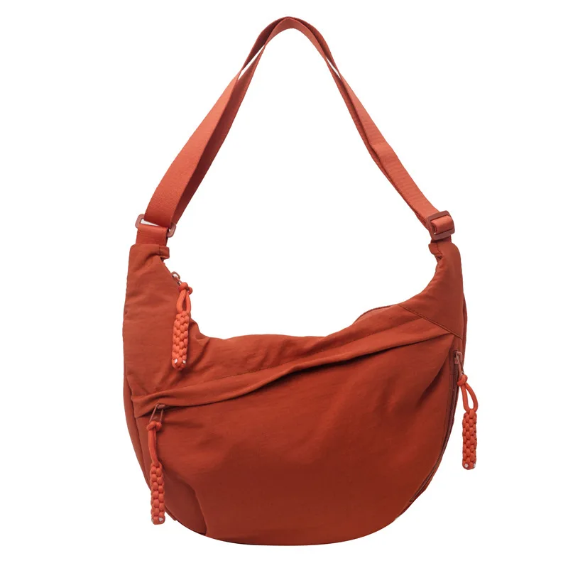 Leisure Crossbody Hobo Bag with Large Capacity Versatile and Niche Design Nylon Shoulder Bag Student Class Mailman Bag - Image 7