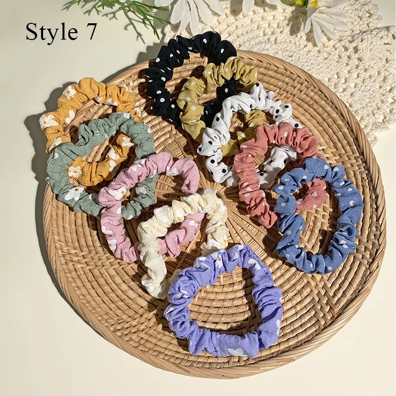 10-Piece Women's Pure Color Satin Large Scrunchie Daily Simple Rubber Hair Bands Set Skinny Ponytail Holder Hair Accessories - Image 10