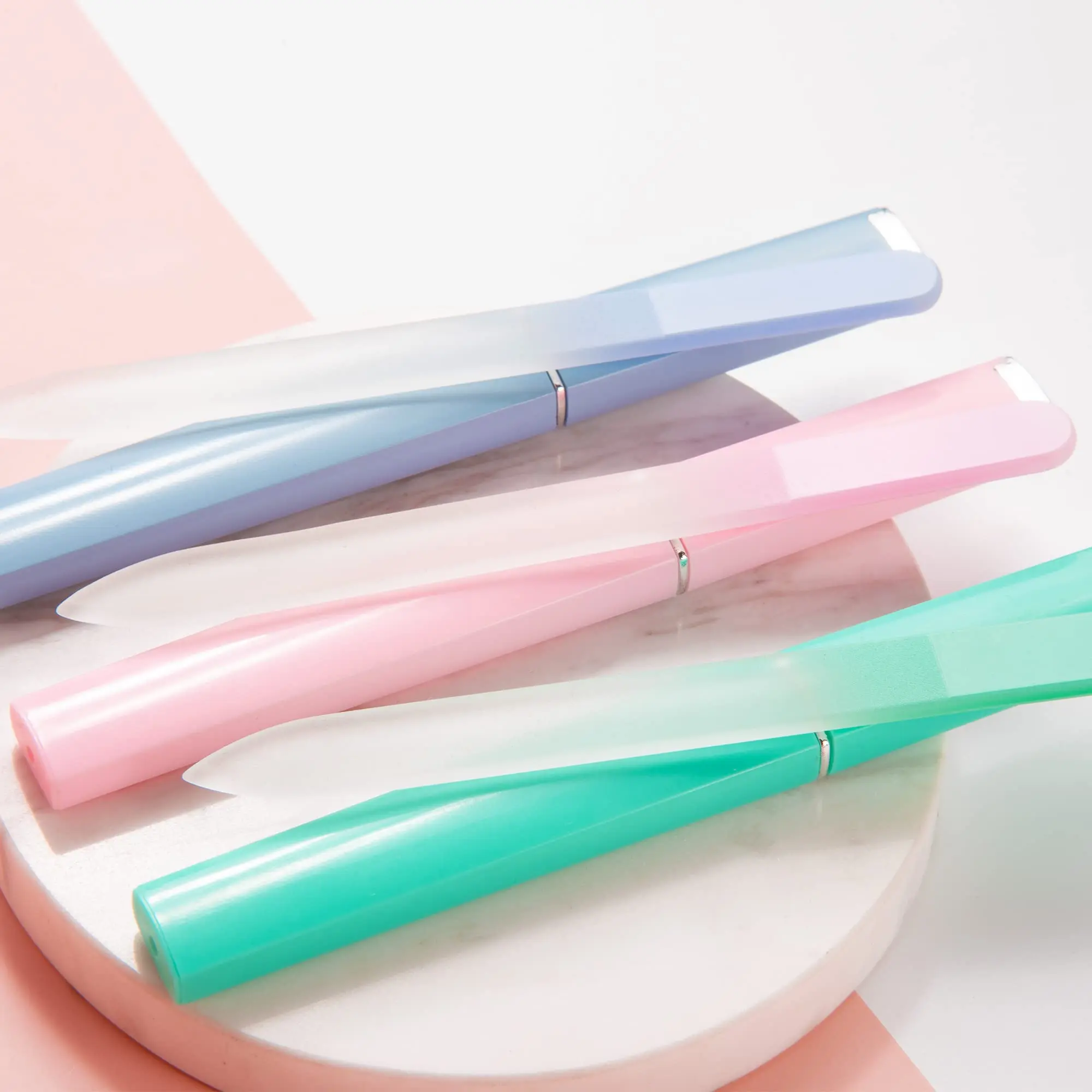 Glass Nail File with Case,Fingernail Files for Natural Nail Double Sided Etched Glass Filer Professional Manicure Nail Tool - Image 2
