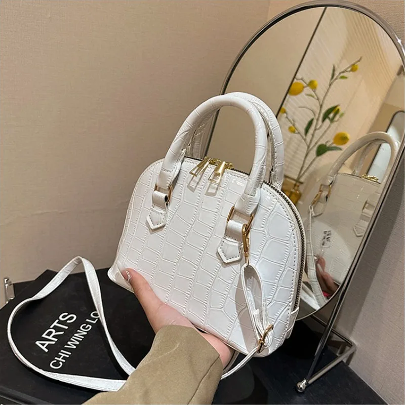 Retro Shoulder Bag Fashion Pu Leather New Women's Bag Waterproof Crocodile Pattern Versatile Crossbody Bag Hand Bags for Women - Image 2