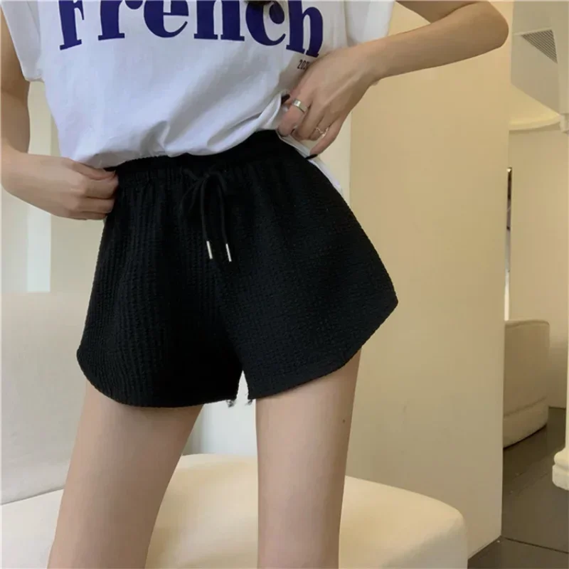 Women Gym Fitness Running Shorts Women's Summer Thin Style Loose Casual Large Size Wide Leg High Waist A-word Sports Hot Pants - Image 3