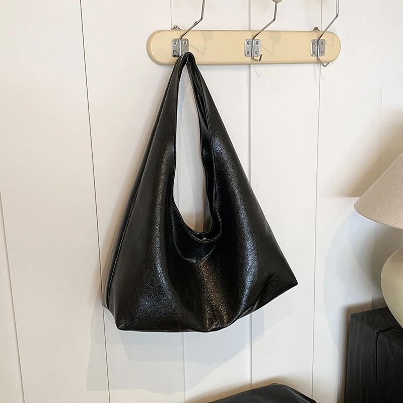 MOODS Retro Shoulder Bags For Women Soft PU Leather Pure Color Underarm Hobo Bag Big Capacity Shopper Totes 2024 Luxury Handbags - Image 7