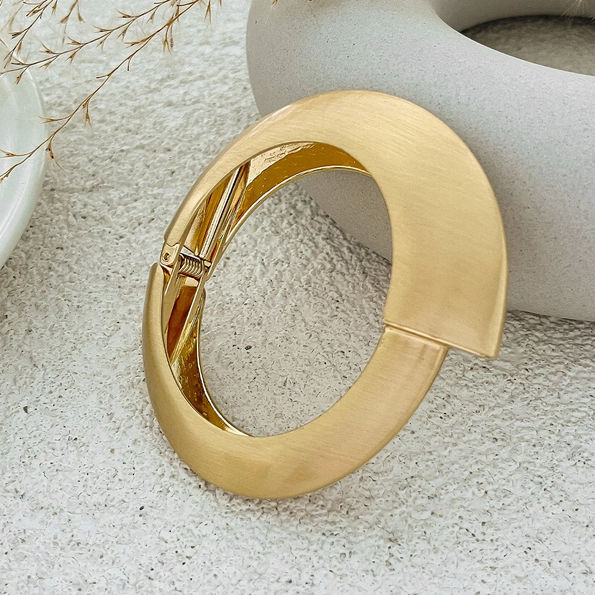 KMVEXO Chunky Heavy Wide Metal Water Drop Bangles for Women Gold Color Open Cuff Thick Irregular Wave Bangle Bracelet Jewelry - Image 8
