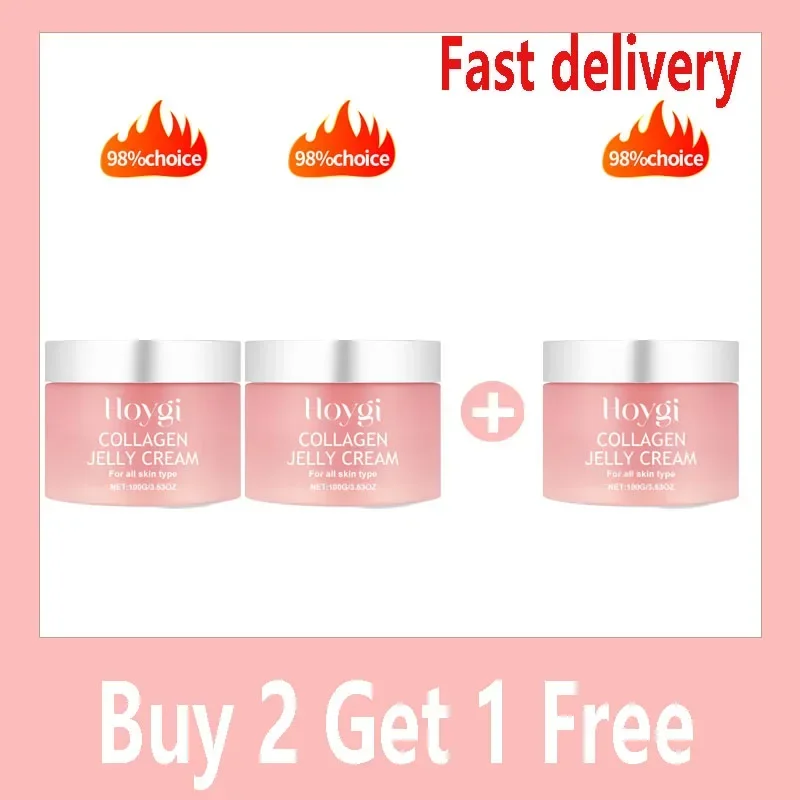 Collagen Jelly Cream Niacinamide Tightening Soothing Moisturizing Anti-Aging Firmness Hydration Skincare 100ml Face Gel - Image 9