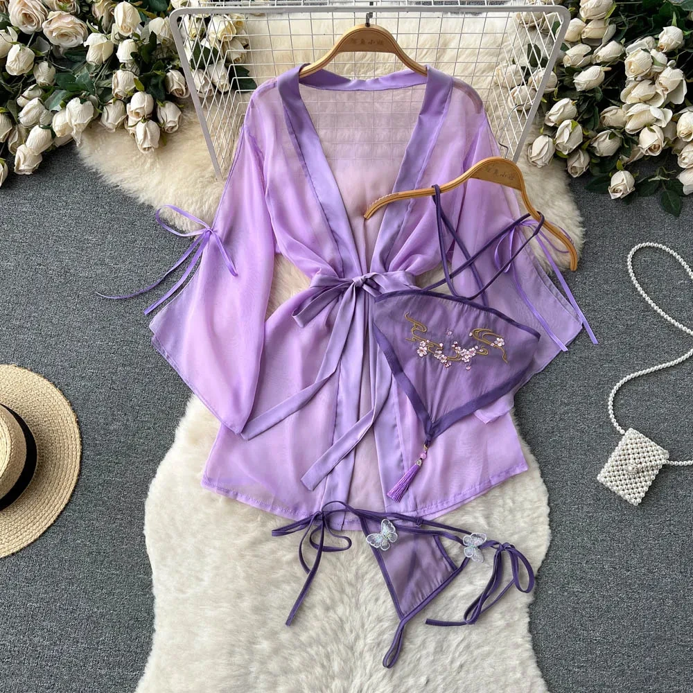 Women' Sexy Lace Camisole Slim Solid Color Sleeveless Bodysuit Erotic Lingerie V-Neck Ultra-Thin Pajamas Hollow Sheer Playsuit - Image 44