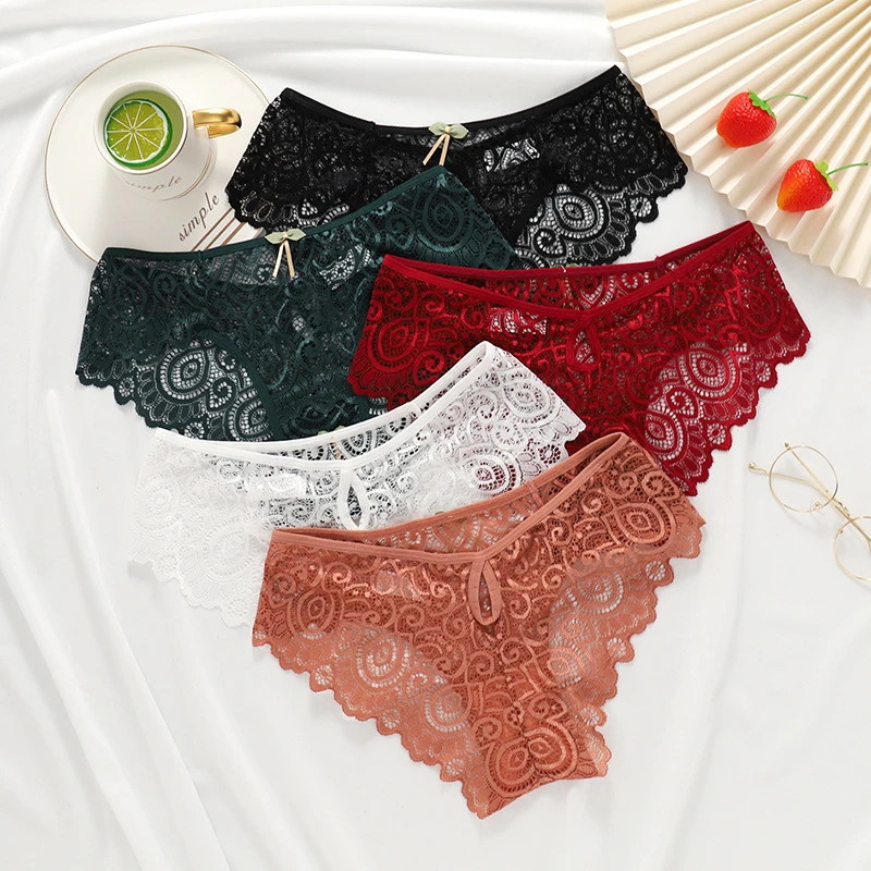 Meet'r Women Sexy Lace Panties Low-Rise Temptation Lingerie Female G String Transparent Underwear Hollow Out Briefs Intimates - Image 4