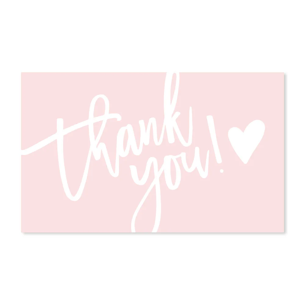 9.0x5.4cm Pink Black Foil Stamp Greeting Label Custom Thank You Cards For Small Bussiness Gift Box Decoration Packaging Supplies - Image 41