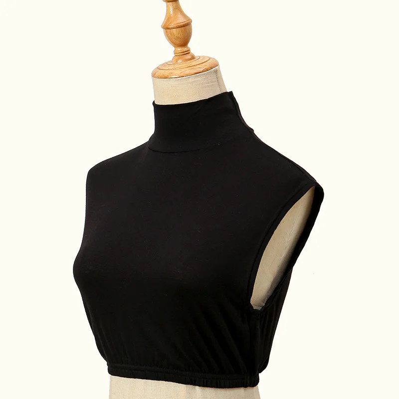 Newest Cotton Modal False Collar Neck Cover Detachable Collars Solid Color False Collar For Woman Mock Half Top Loose Hem Collar - Image 10