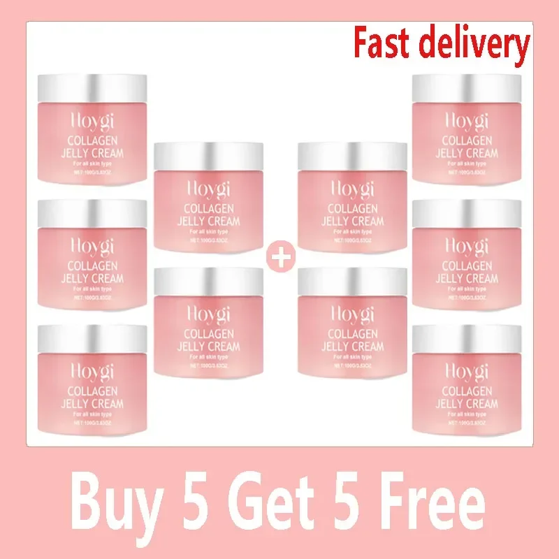 Collagen Jelly Cream Niacinamide Tightening Soothing Moisturizing Anti-Aging Firmness Hydration Skincare 100ml Face Gel - Image 10