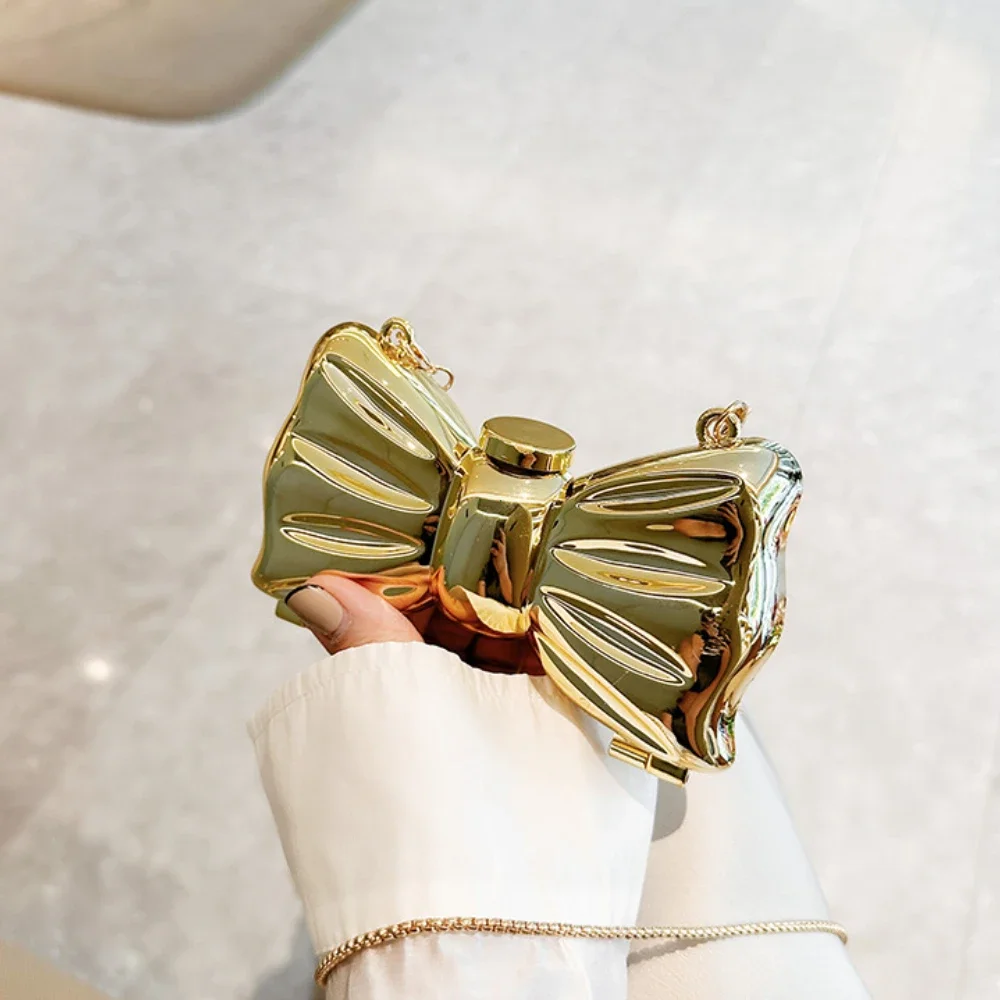 Golden Evening bag Purses and handbag luxury Designer shoulder bags funny shape Party Wedding Round Acrylic Shiny Clutch purse