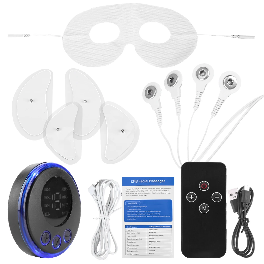 EMS Facial Massager Current Muscle Stimulator Anti-Wrinkle Facial Lifting Device USB Charging 8 Modes 19 Levels for Women - Image 9