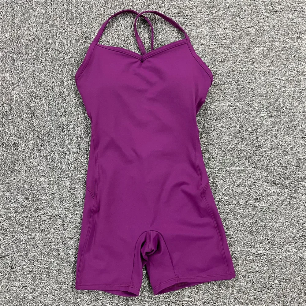 Women Athleisure Fitness Bodysuit 2025 Backless One Piece Yoga Jumpsuit Sports Gym Workout Clothes for Women Tights Active Wear - Image 11