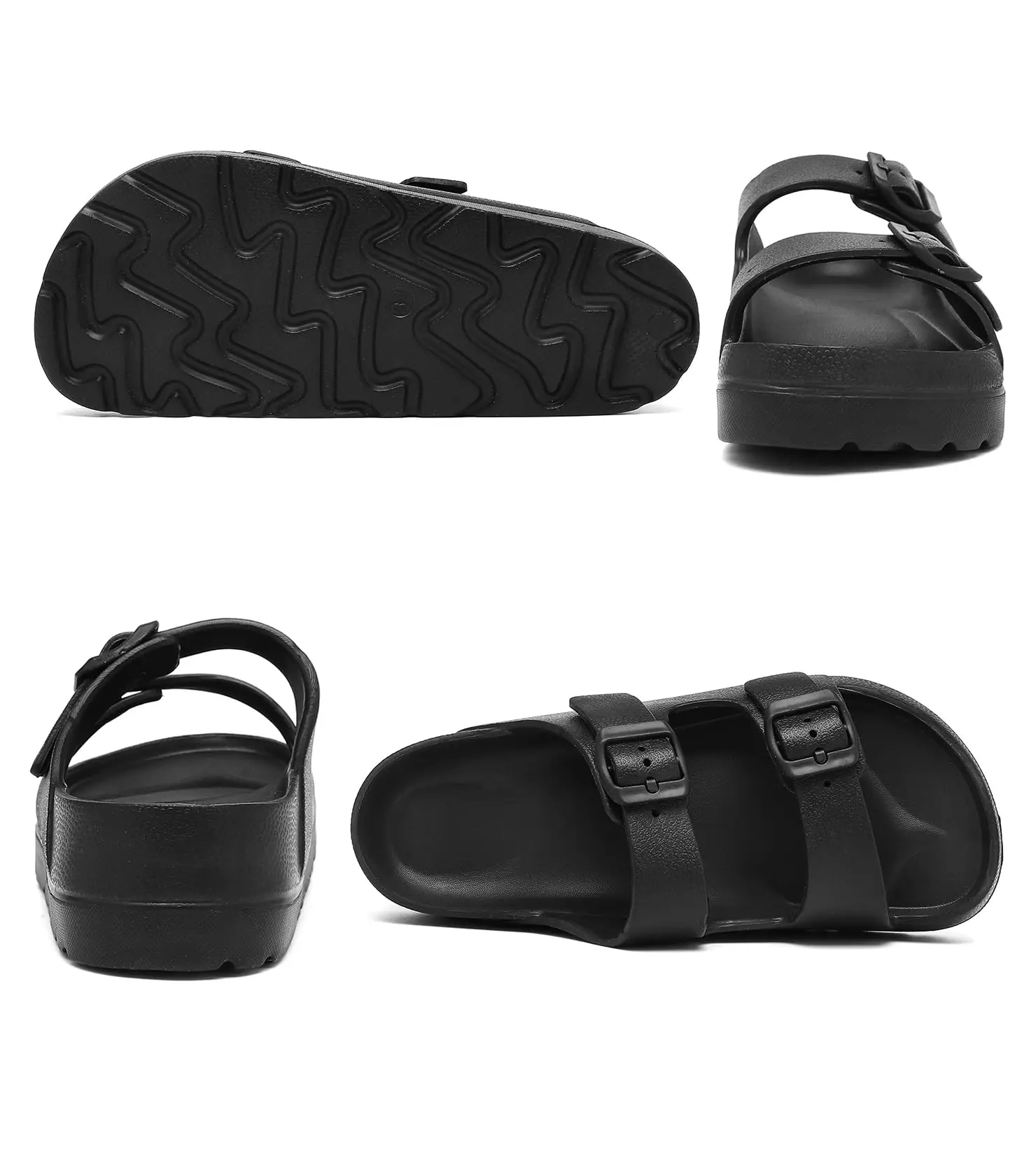 Bebealy Womens Platform Sandals With Arch Support Beach Summer Sandals Adjustable Buckle Woman Comfort Lightweight EVA Slides - Image 3