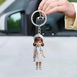 Gift Doctor Nurse Doll Hangings Artistic Colorful Keychain Doctor Nurse Doll Ornament Playful Doctor Nurse Doll for Personal