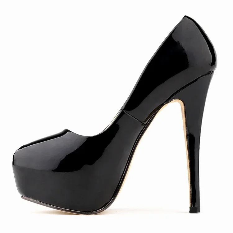 Women Sexy Pumps Stilettos 14cm Super High Heels Round Toes Platform Thin Heel NightClub Party Dress Red Wedding Shoes Big Size - Image 12